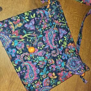 Colorful Paisley Crossbody Bag Vintage Quilted Double Sided Handmade Tote Bag